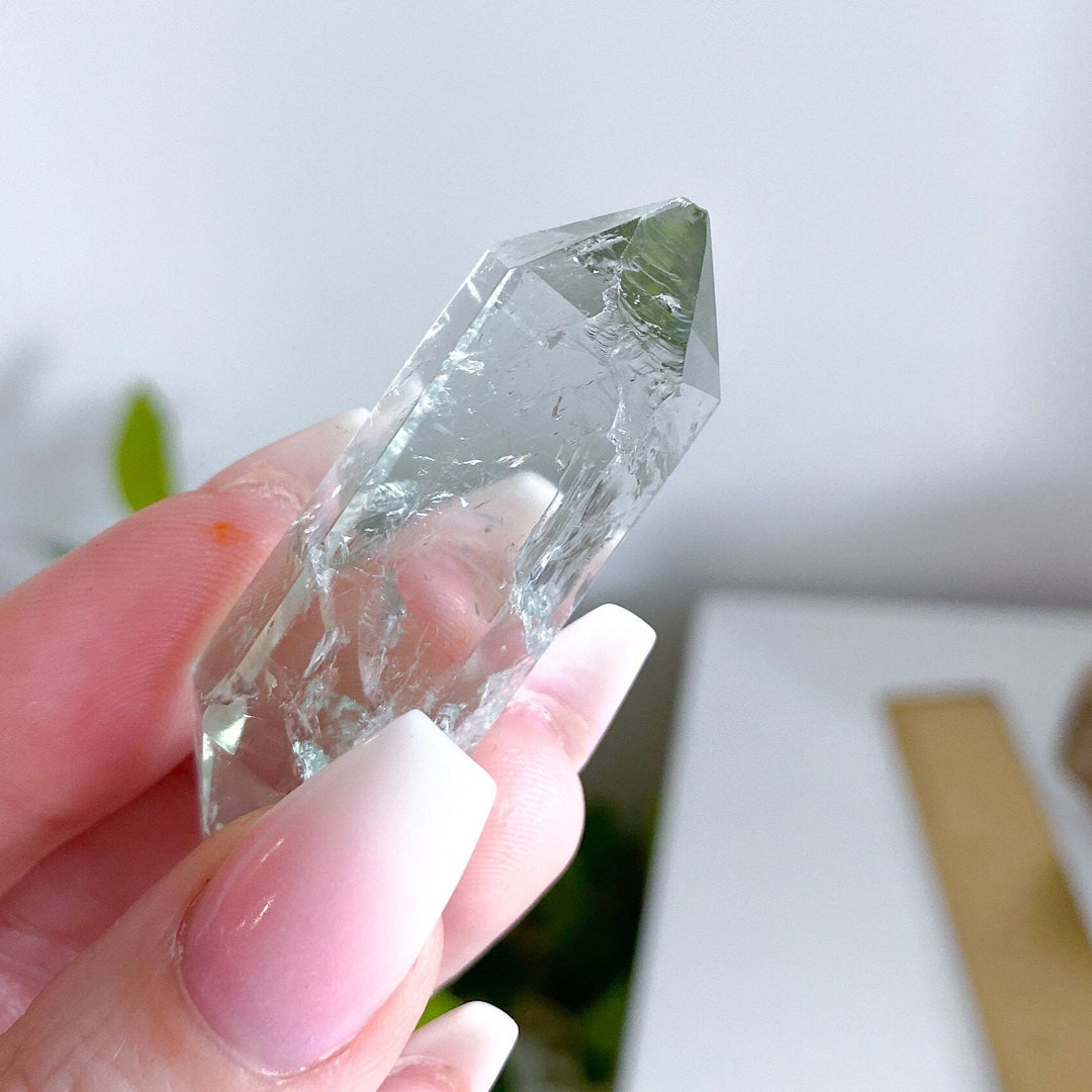 You Choose: Imperfect Prasiolite Double Terminated Wand - Green Quartz