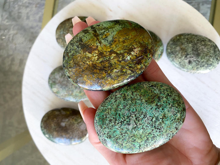 African Turquoise Palm Stone - Aligns all the chakras - Select Your Piece