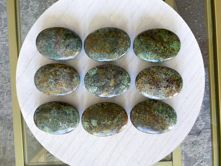 African Turquoise Palm Stone - Aligns all the chakras - Select Your Piece