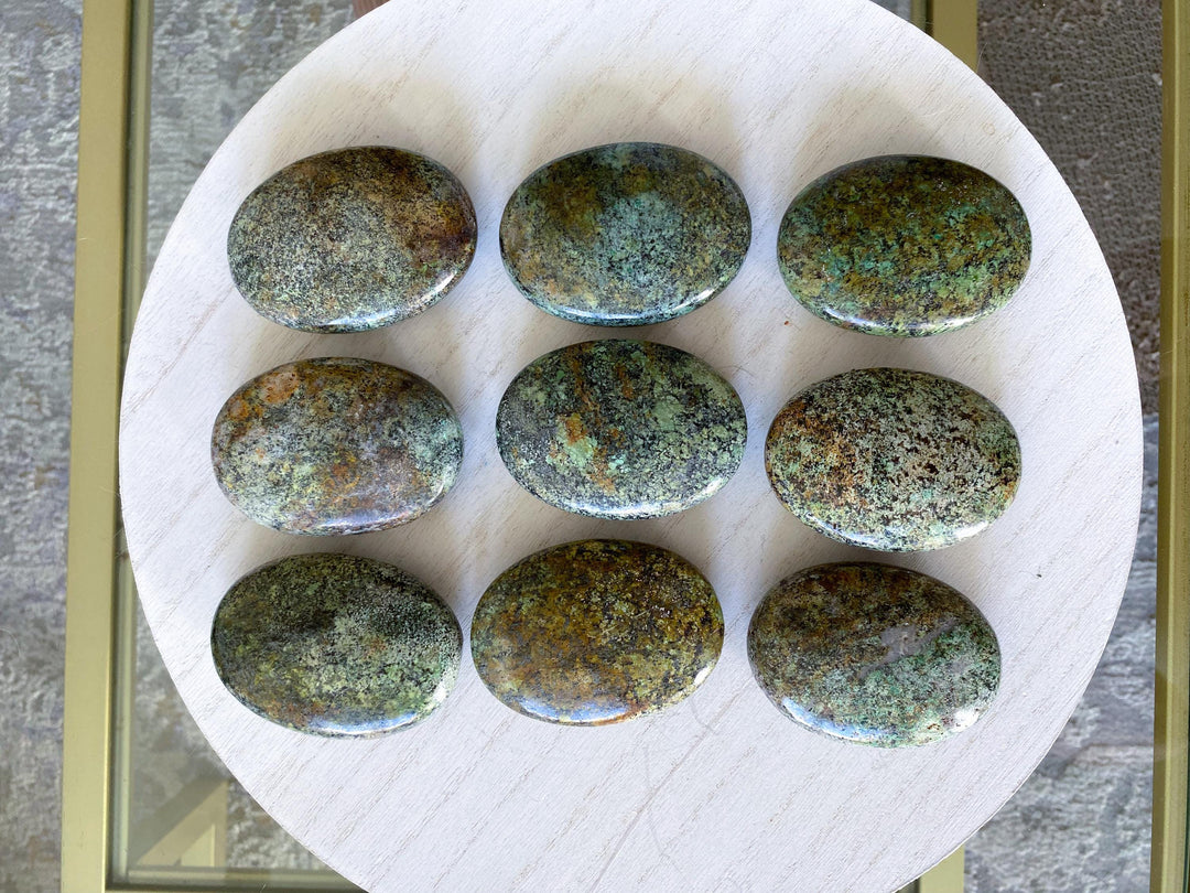 African Turquoise Palm Stone - Aligns all the chakras - Select Your Piece