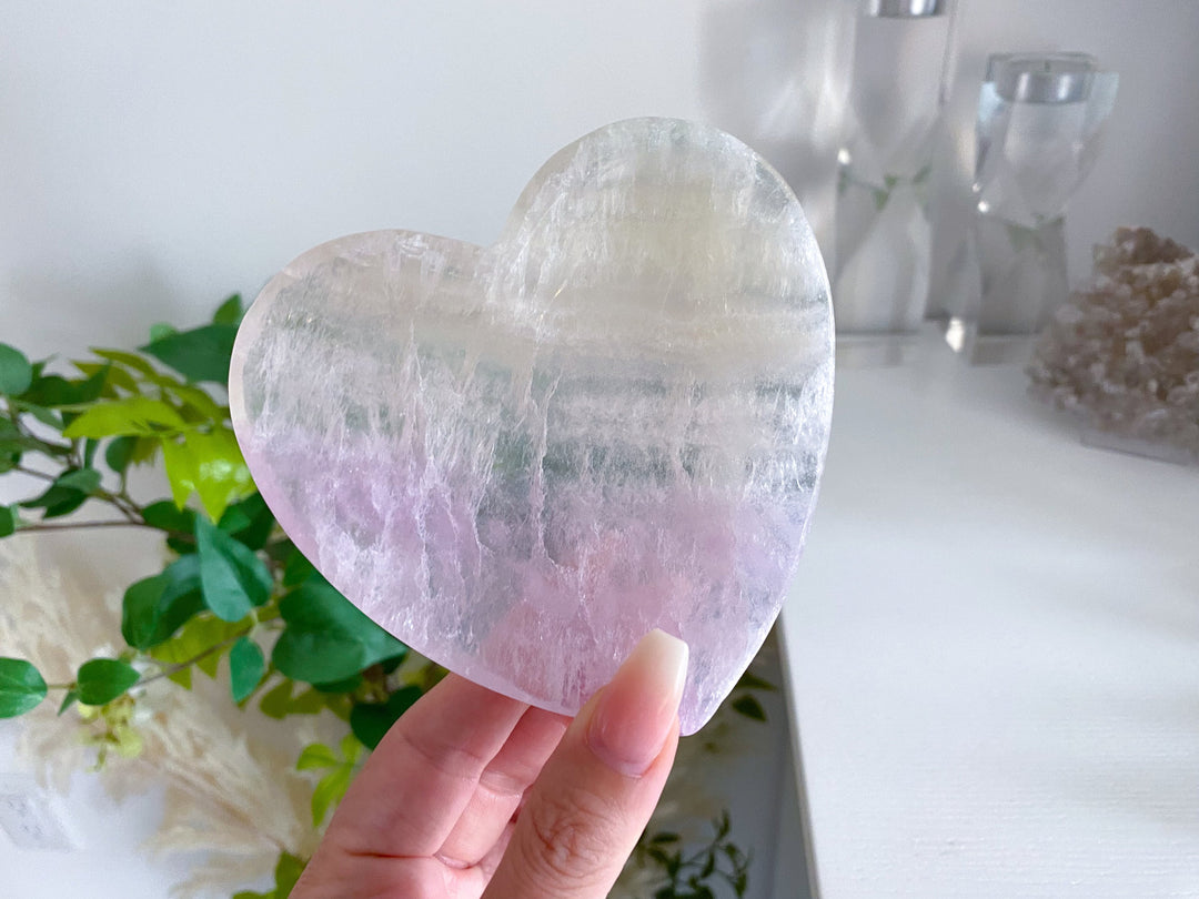 Purple Heart Fluorite Moon Dish / Bowl