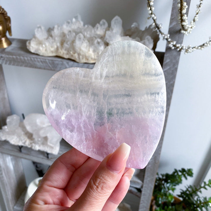 Purple Heart Fluorite Moon Dish / Bowl