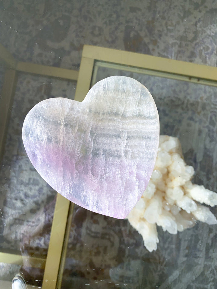 Purple Heart Fluorite Moon Dish / Bowl