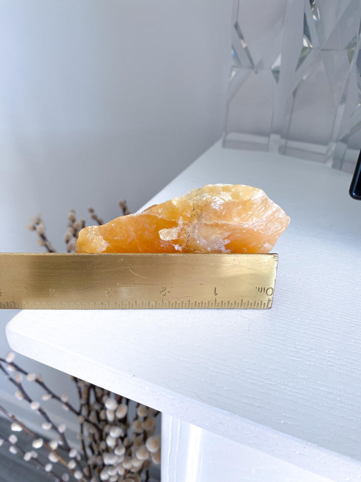 BIG, Juicy Gummy Orange Calcite Chunk #3 - Rough Orange Calcite - Energy Charge - Happiness - Solar Plexus - Confidence