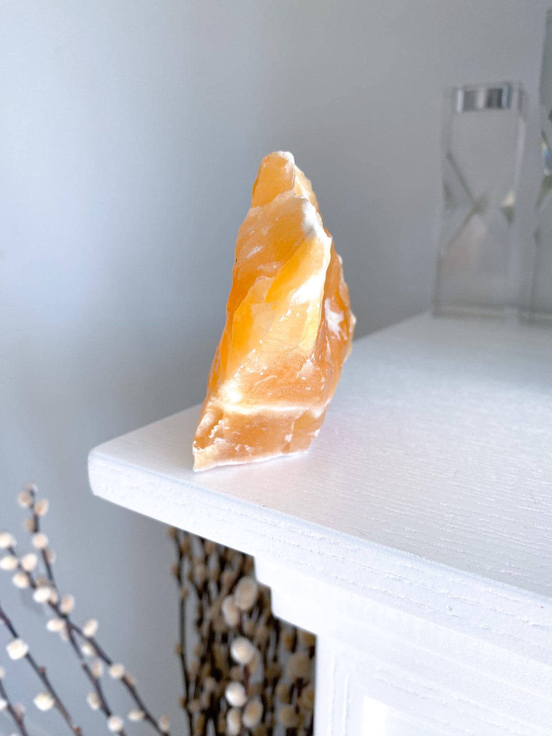 Gummy Orange Calcite Chunk #4 - Rough Orange Calcite - Energy Charge - Happiness - Solar Plexus