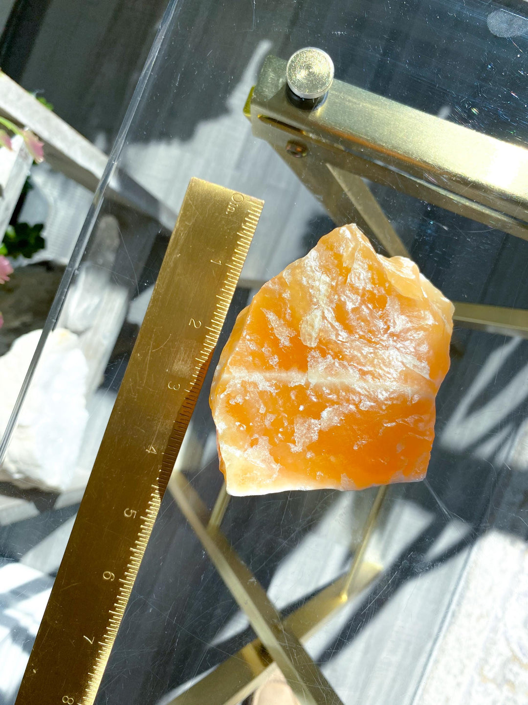Gummy Orange Calcite Chunk #4 - Rough Orange Calcite - Energy Charge - Happiness - Solar Plexus