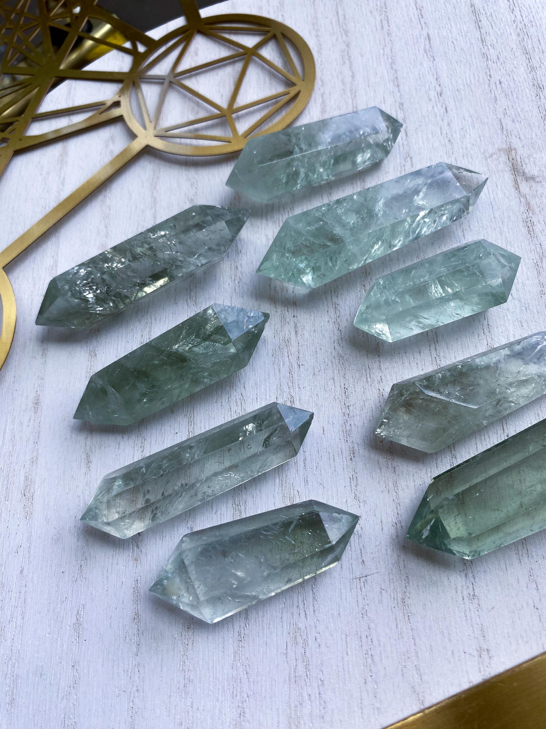 You Choose: Imperfect Prasiolite Double Terminated Wand - Green Quartz