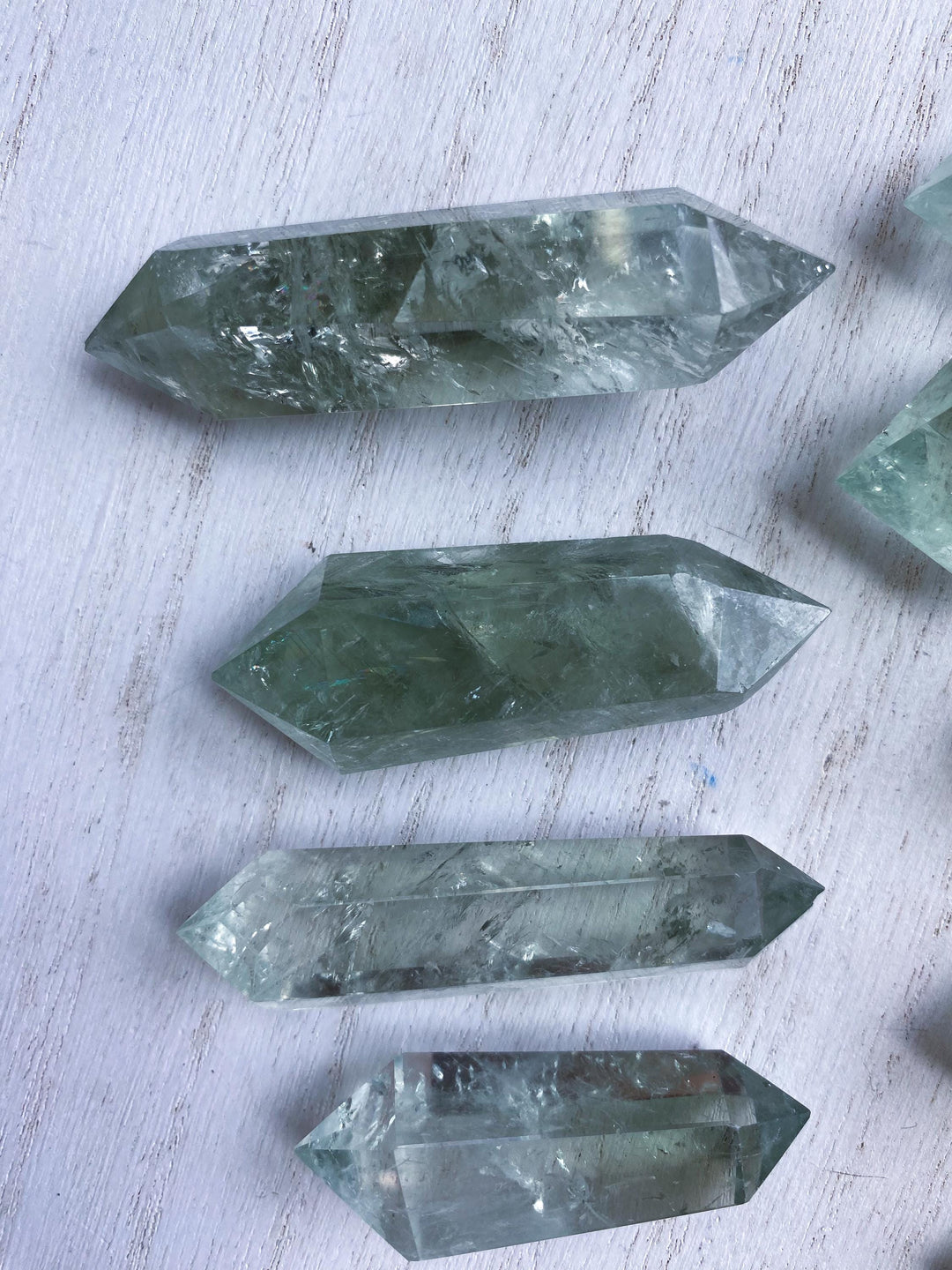 You Choose: Imperfect Prasiolite Double Terminated Wand - Green Quartz