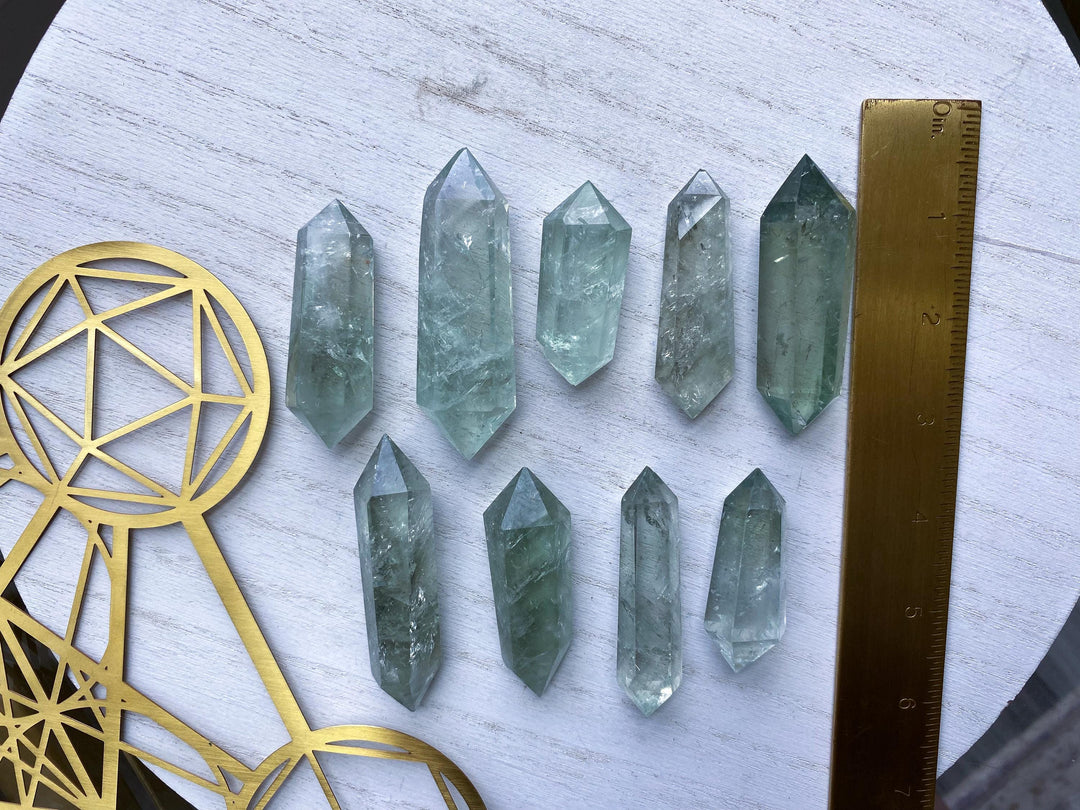 You Choose: Imperfect Prasiolite Double Terminated Wand - Green Quartz