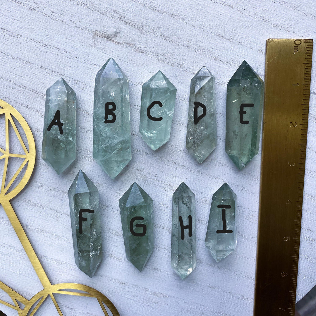 You Choose: Imperfect Prasiolite Double Terminated Wand - Green Quartz