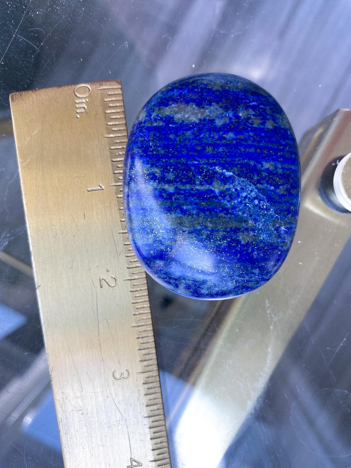 Small Lapis Lazuli Palm Stone #9 - Peace - Truth - Wisdom - Serenity - Communication - Throat Chakra - Royal Blue