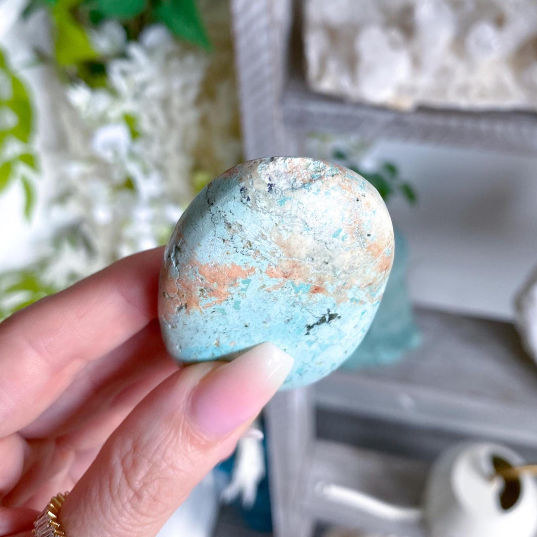 Turquoise Palm Stone #13 - Aligns all Chakras