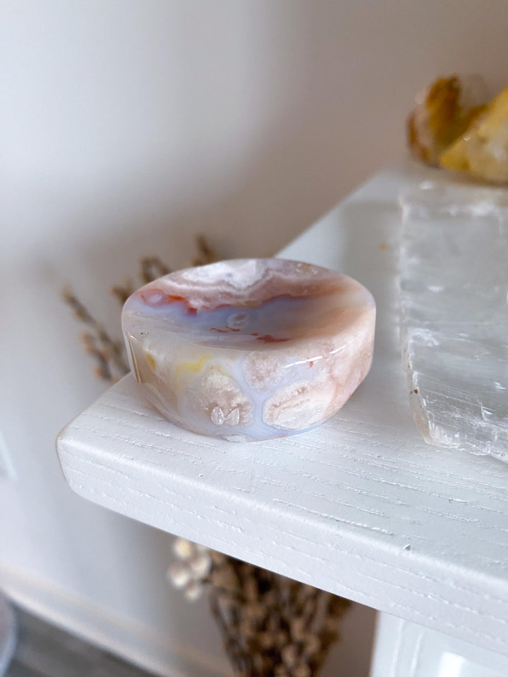 2" Flower Agate Small Dish - Get Exact Item
