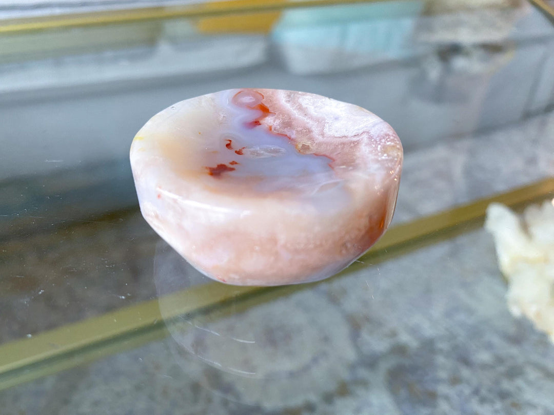2" Flower Agate Small Dish - Get Exact Item