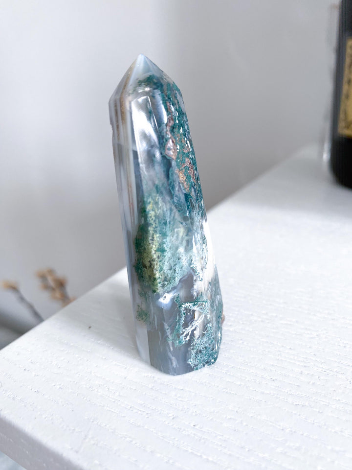 Imperfect Moss Agate Tower #2