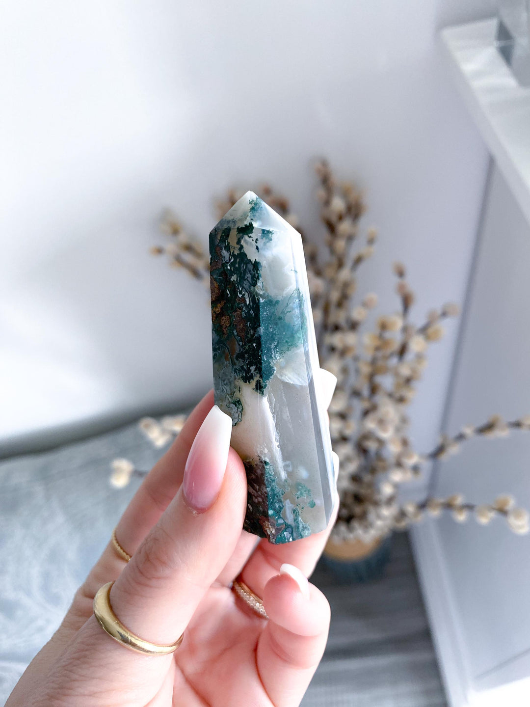 Imperfect Moss Agate Tower #2