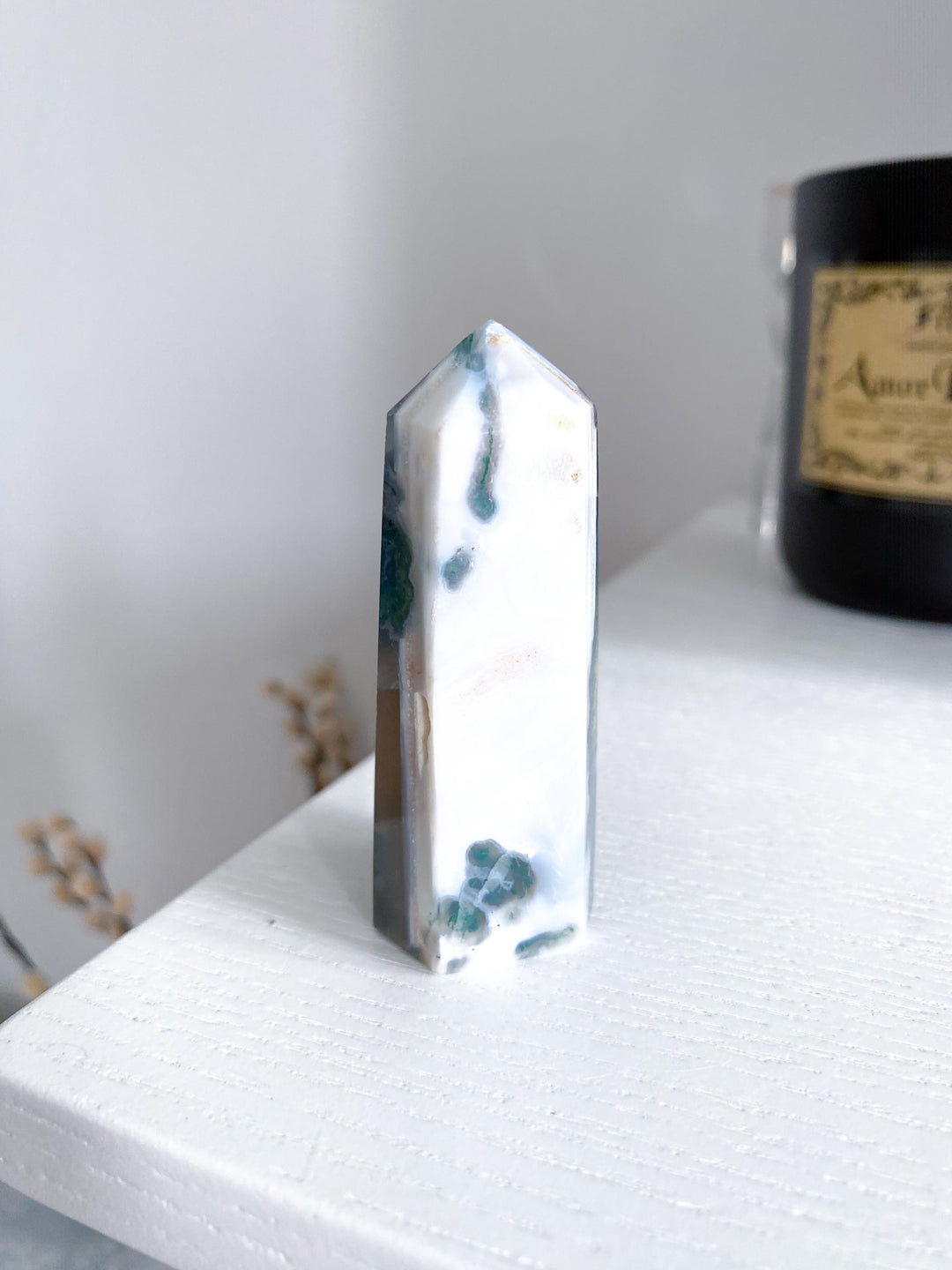 Imperfect Moss Agate Tower #2