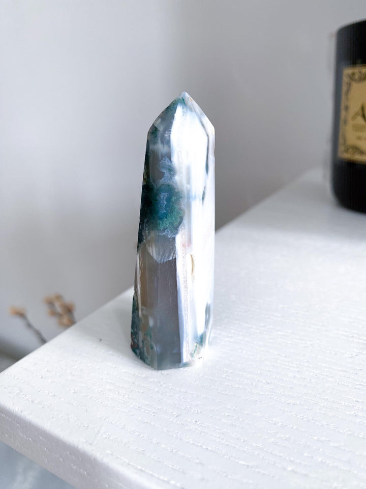 Imperfect Moss Agate Tower #2