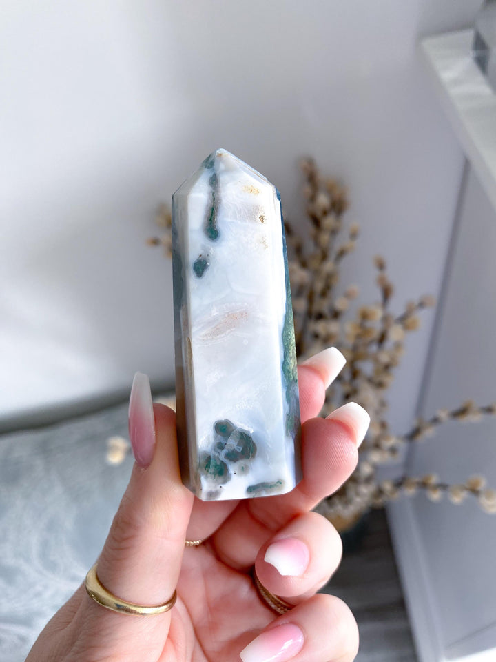 Imperfect Moss Agate Tower #2