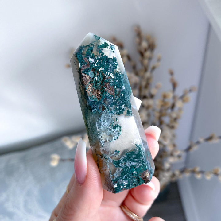 Imperfect Moss Agate Tower #2