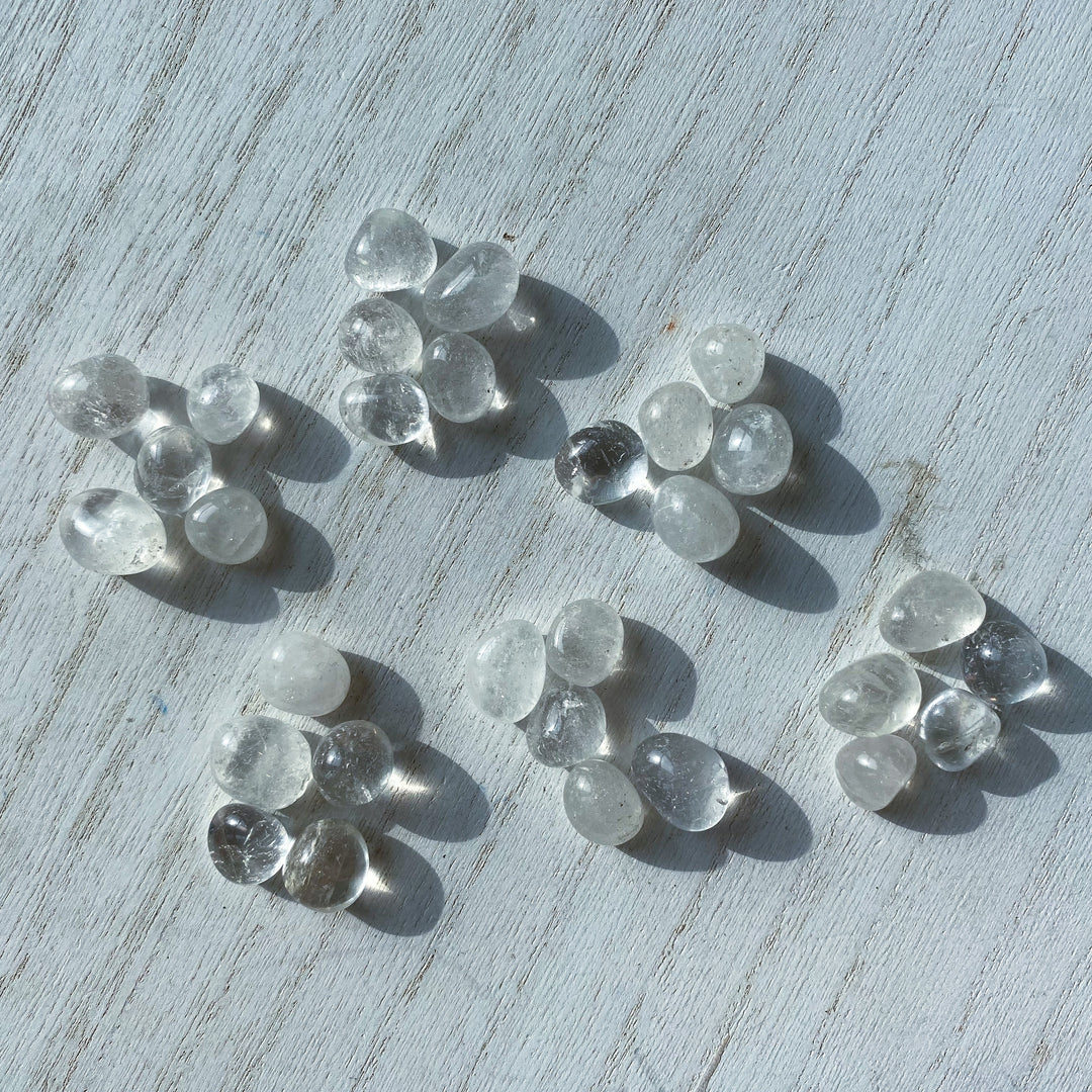Clear Quartz Mini Tumble Stones - Crystal Grid
