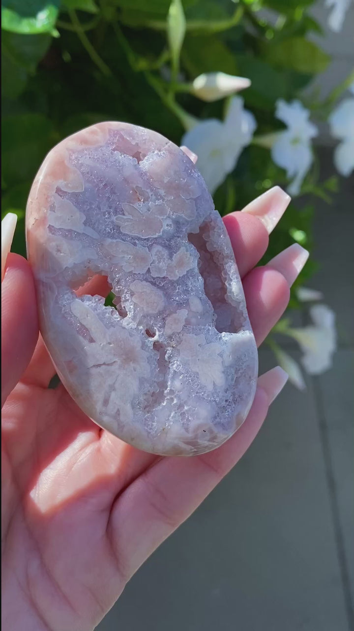 Druzy Pink Amethyst Palm #1