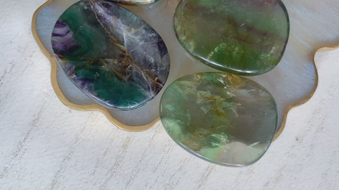 Inclusion Fluorite Worry Stone