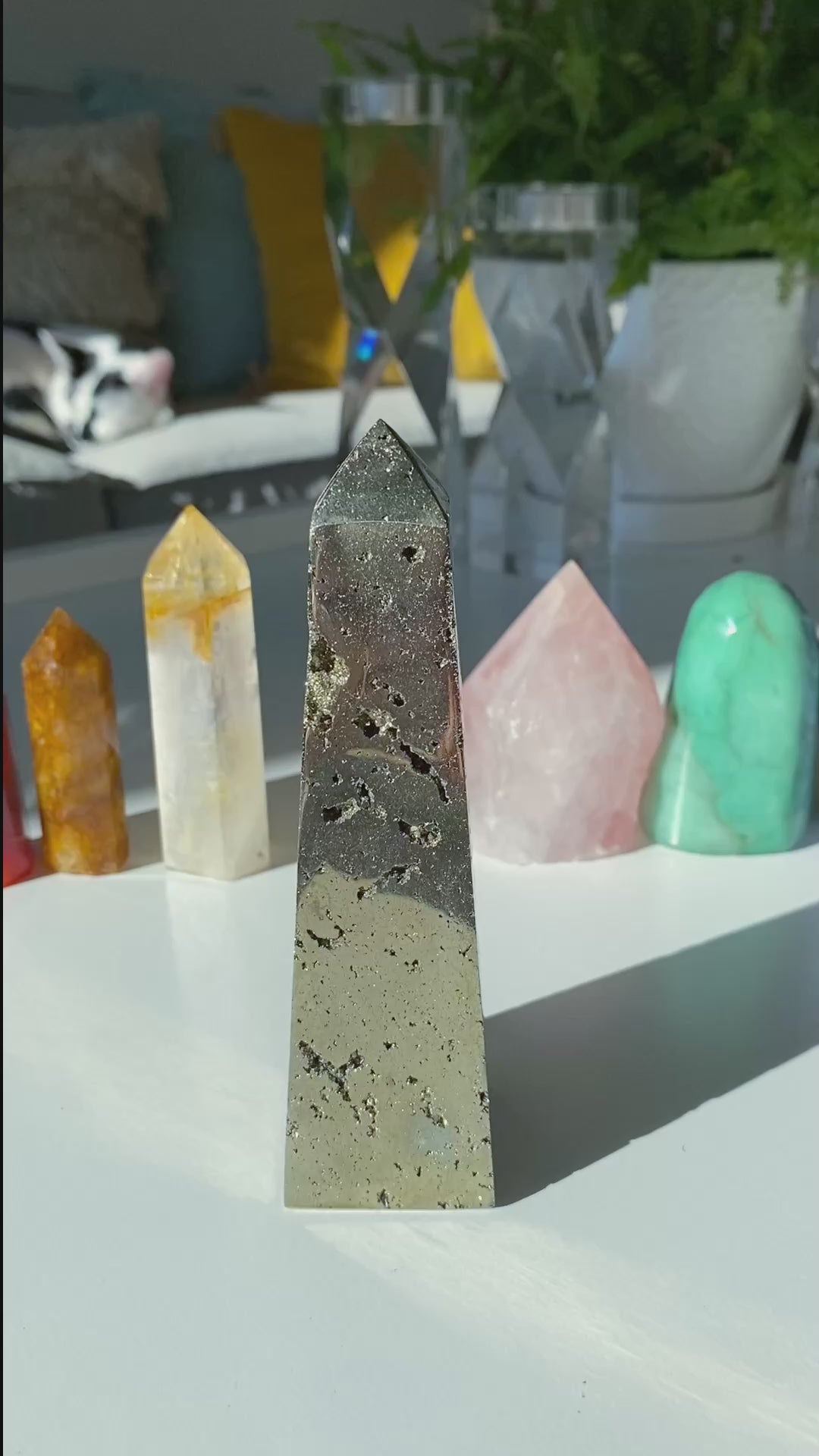 MONEY ATTRACTOR: Pyrite Tower 5" - Get Exact Piece