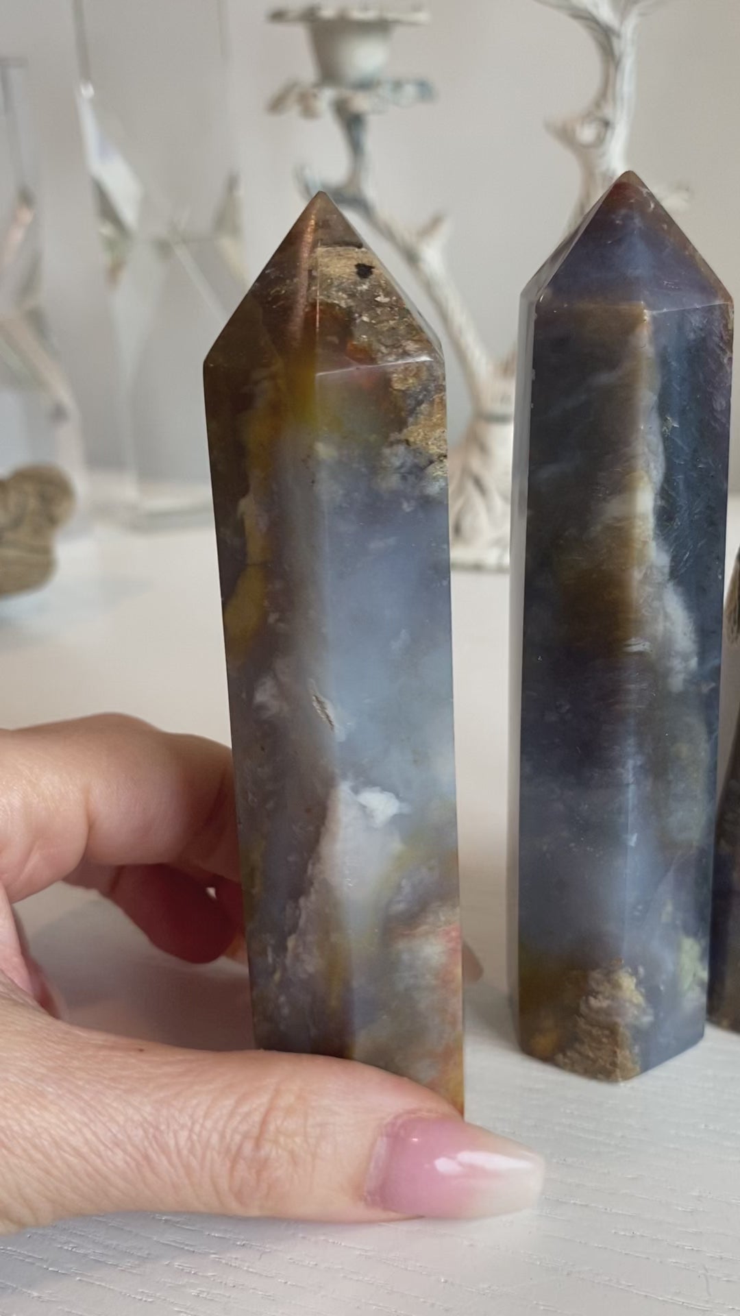 Purple Chalcedony Tower 4.5"