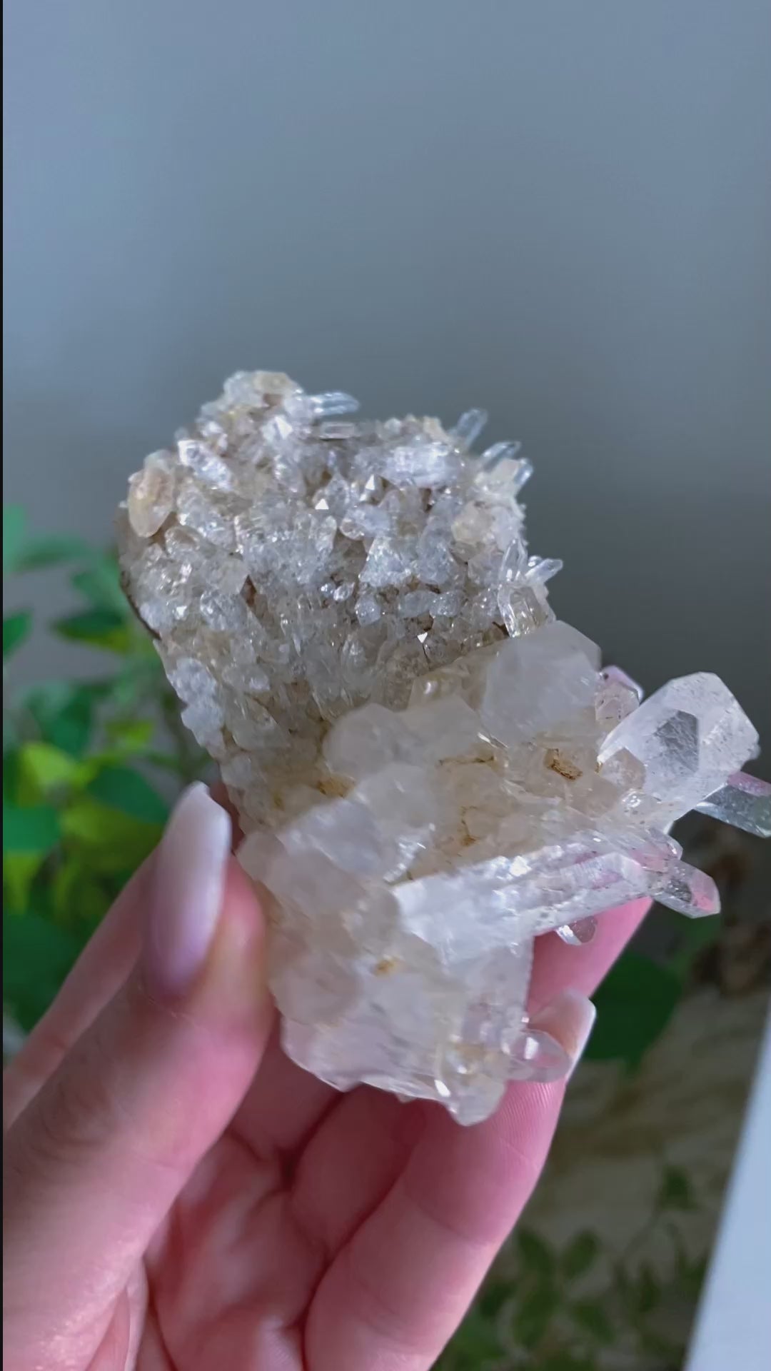 Unique Clear Quartz Cluster 