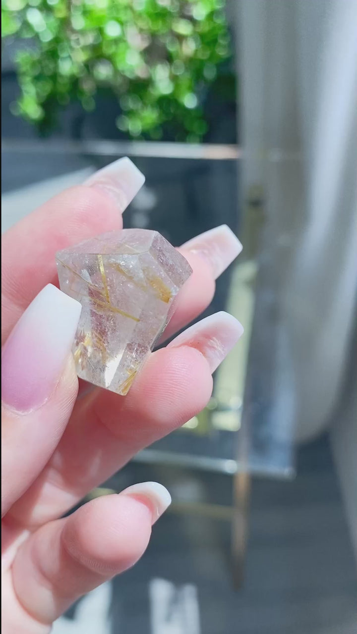 Small Golden Rutile Mini Freeform 