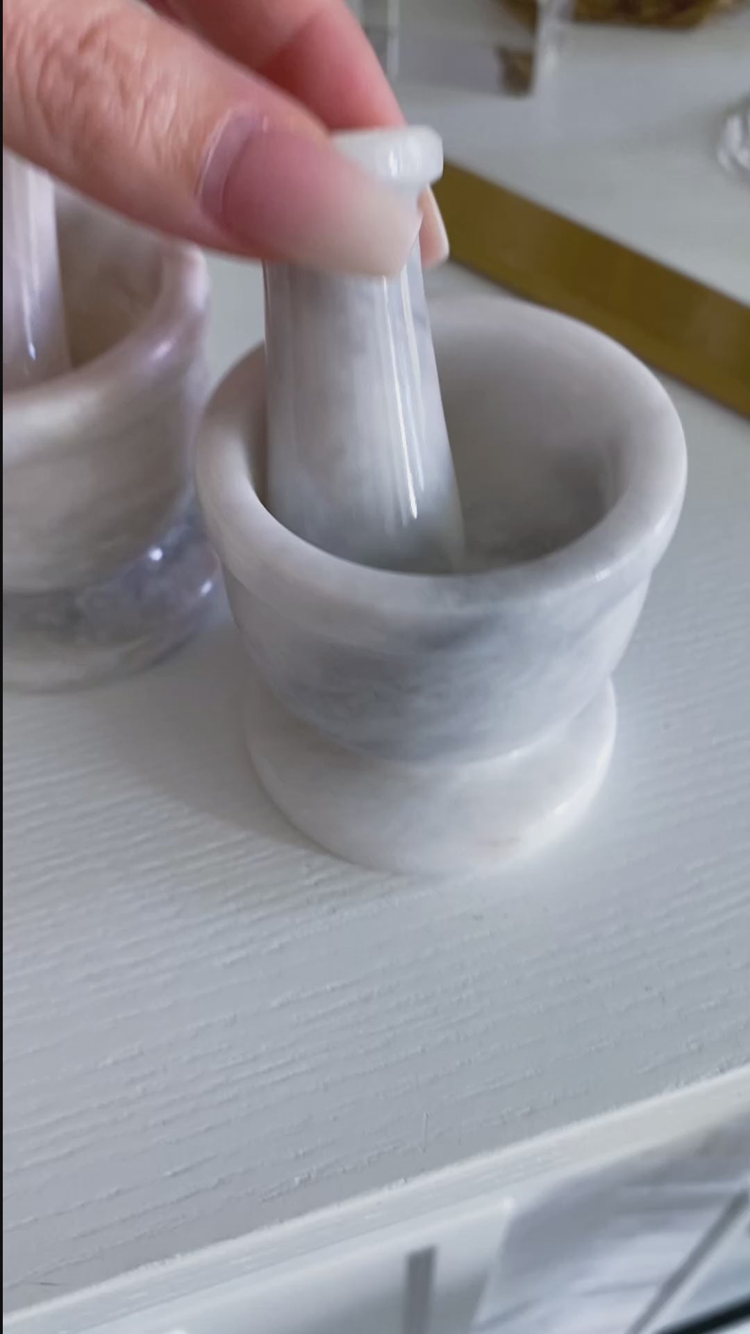 White Marble Mortar and Pestle