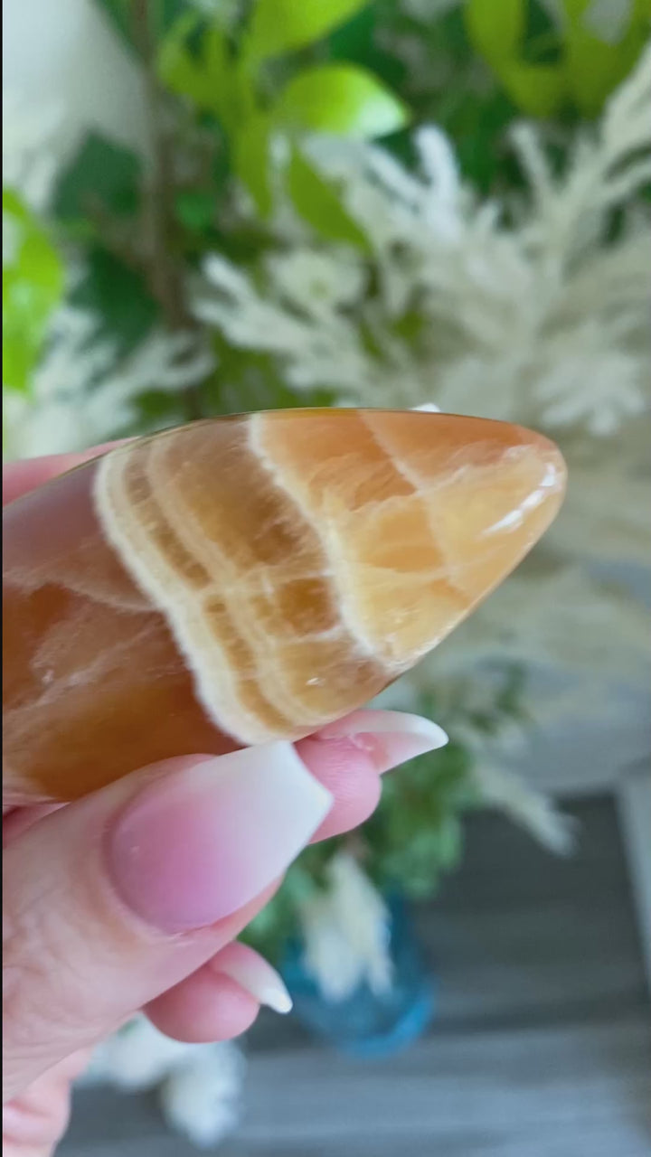 Honey Calcite Shiva Stone