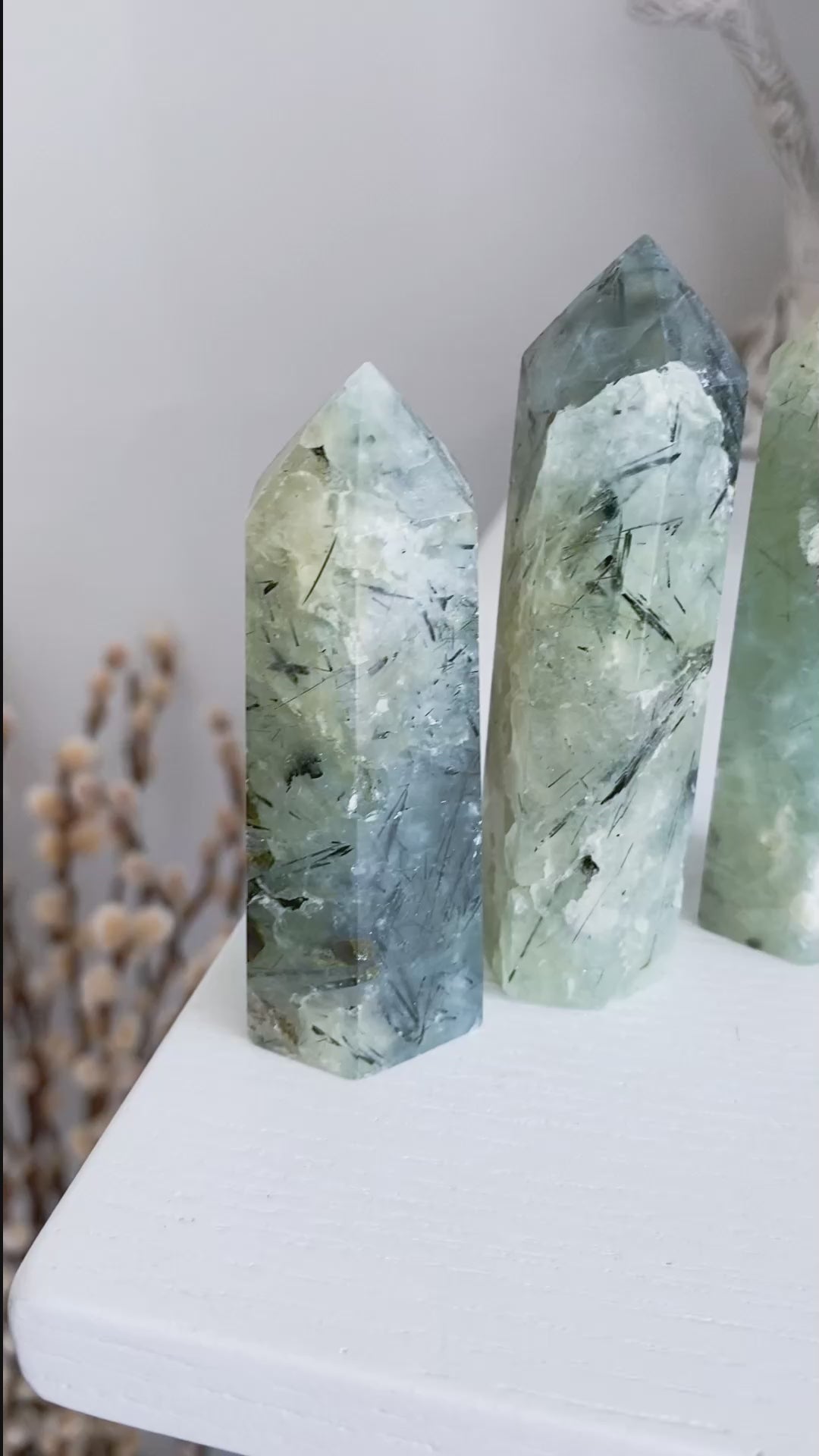 Prehnite with Epidote Tower - 3"
