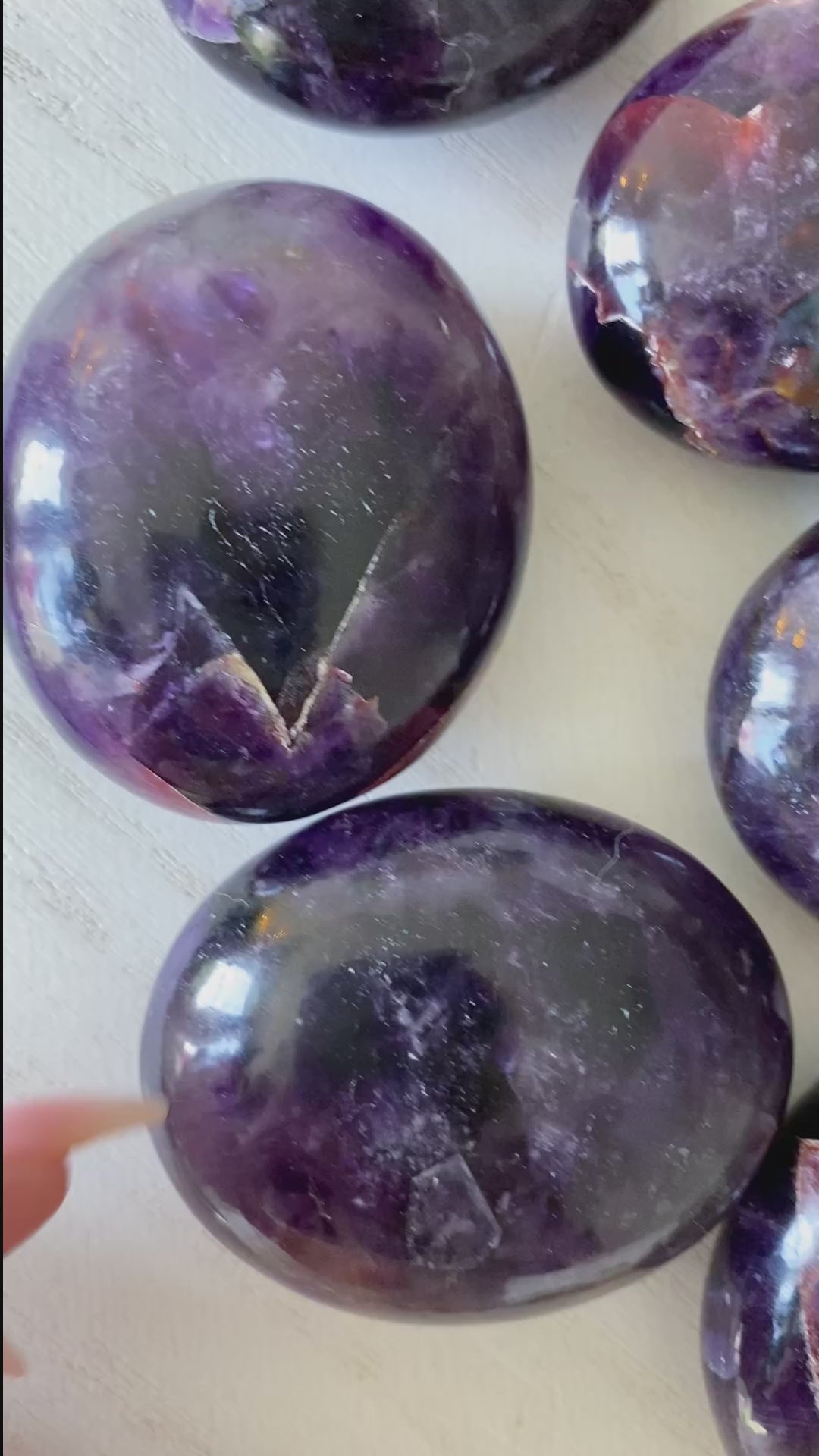 Deep, DARK Amethyst Palm Stone