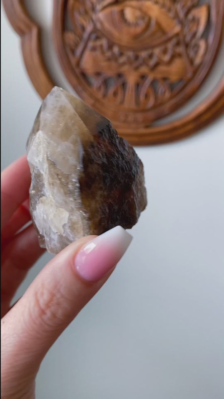 RARE Natural Citrine Top Polish - Abundance - Manifestation - Wealth - Success - Trade - Happiness - Citrine Point - Raw Citrine