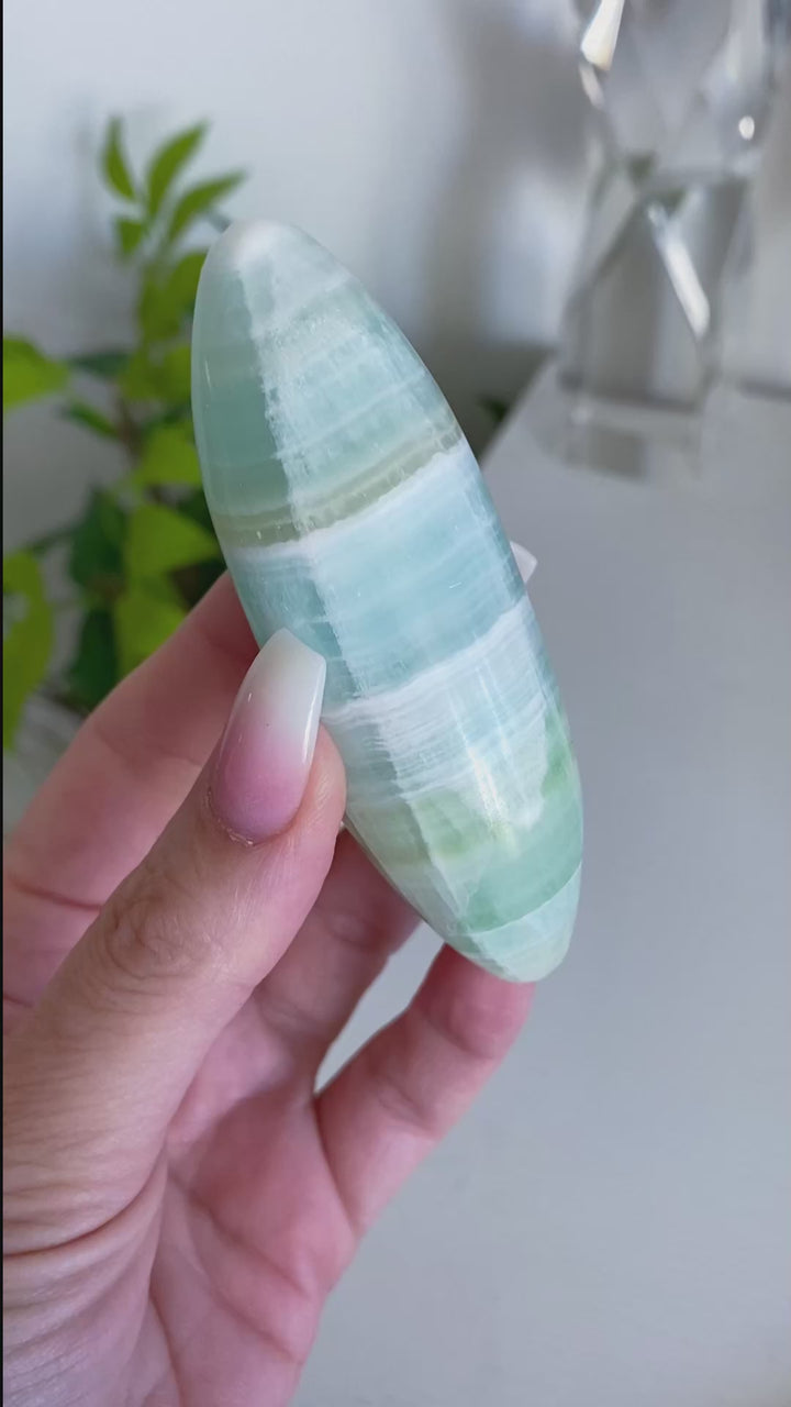 Pistachio Green Calcite Shiva