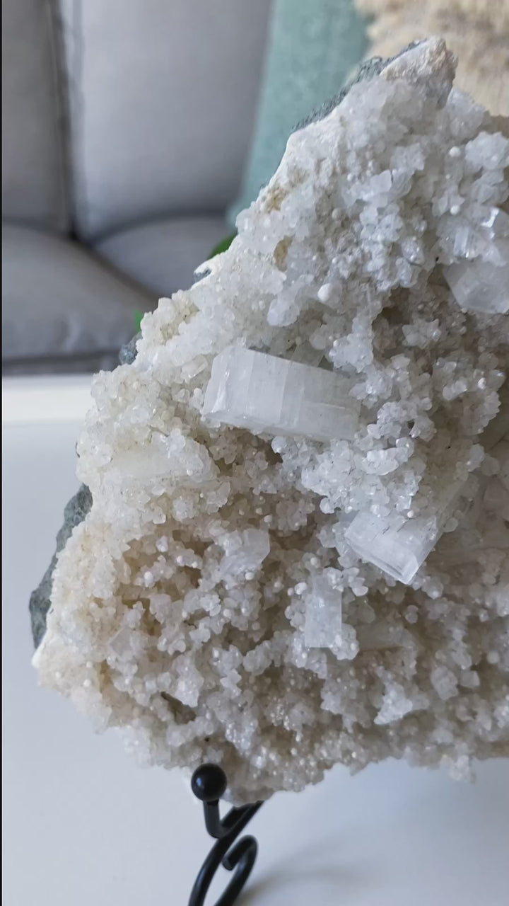 White Apophyllite STATEMENT Piece - Get Exact Item - 7" 2lb 13 oz