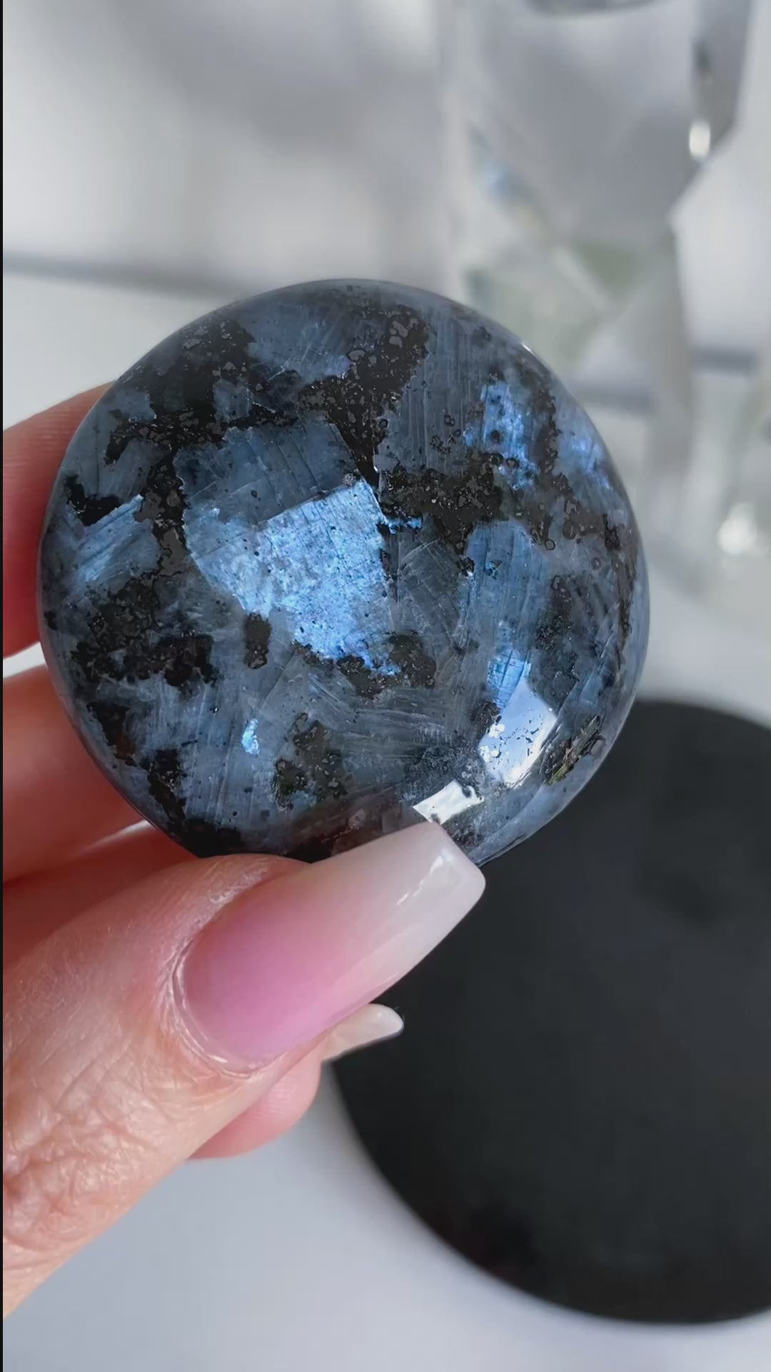 Flashy Larvikite Coin