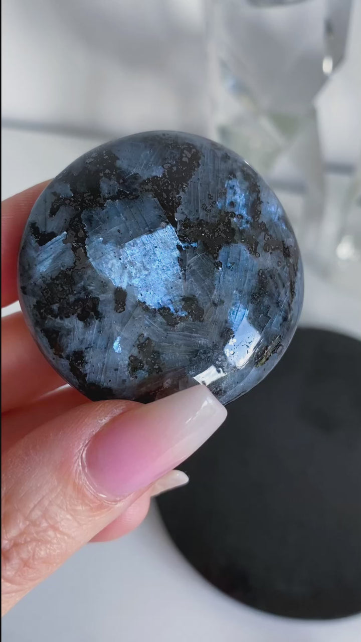 Flashy Larvikite Coin