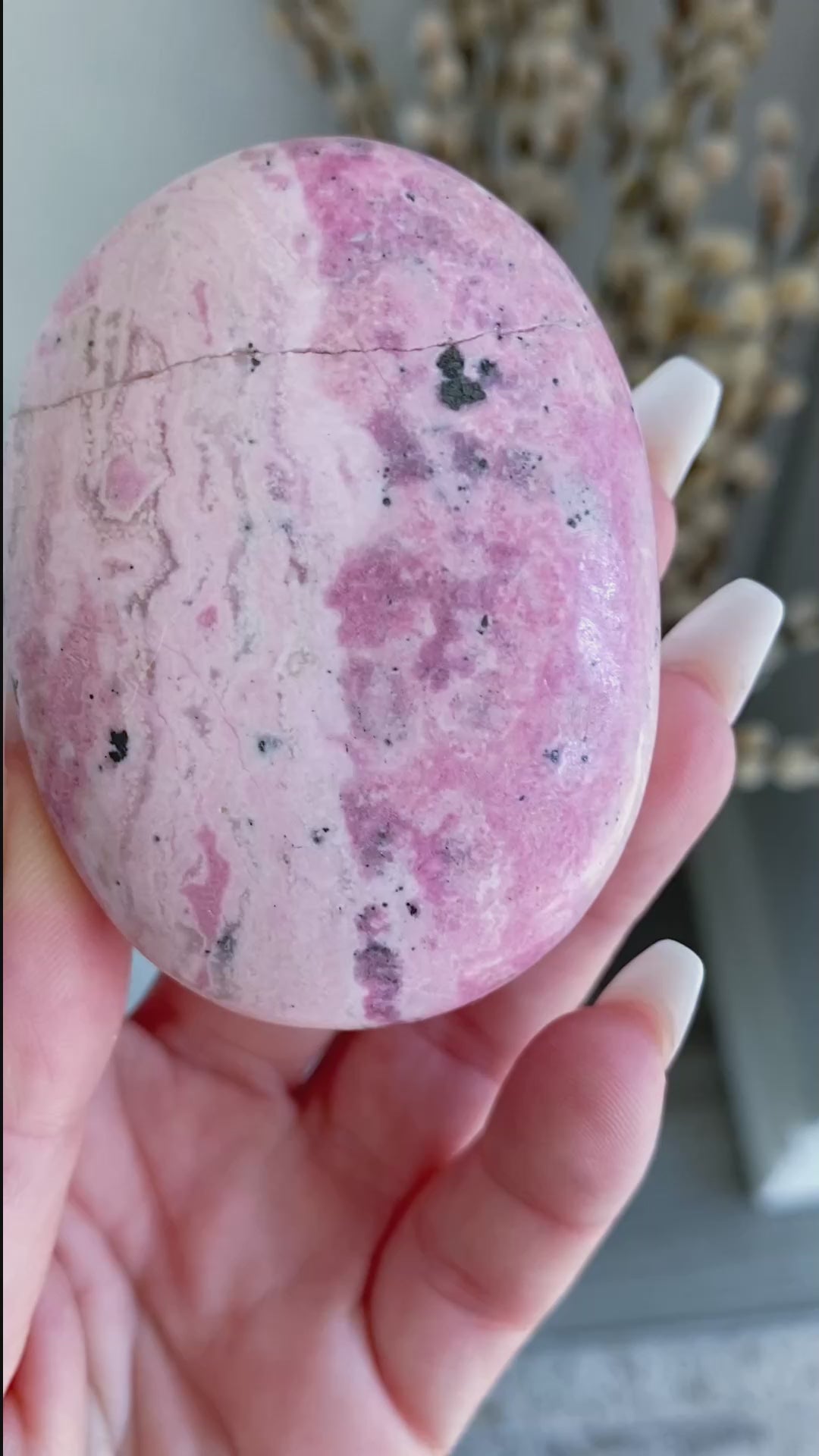 Rhodonite Palm Stone #1