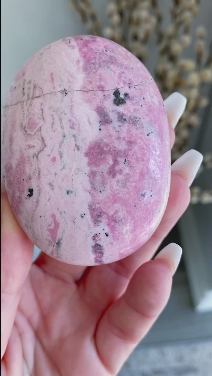 Rhodonite Palm Stone #1