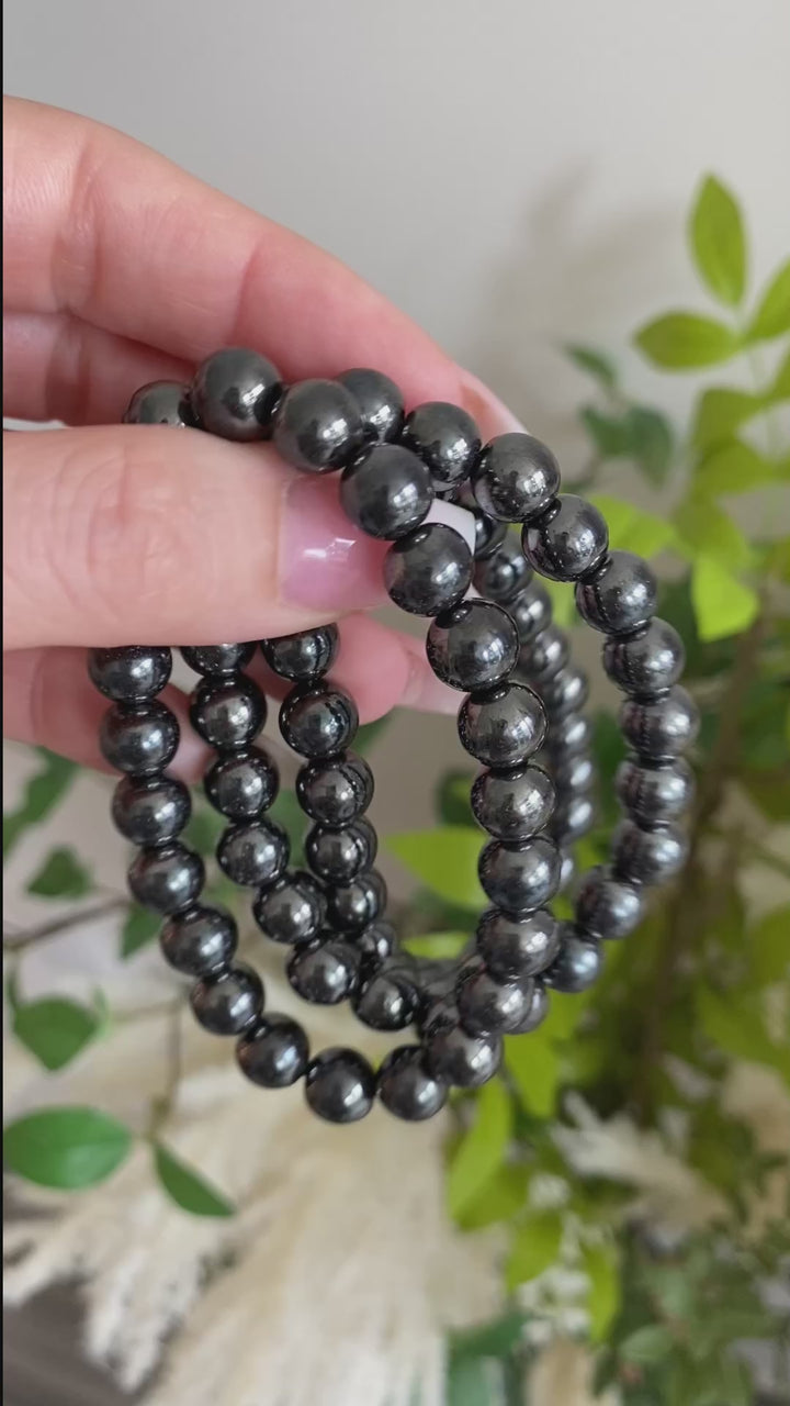 Hematite 6mm Bracelet - Protection