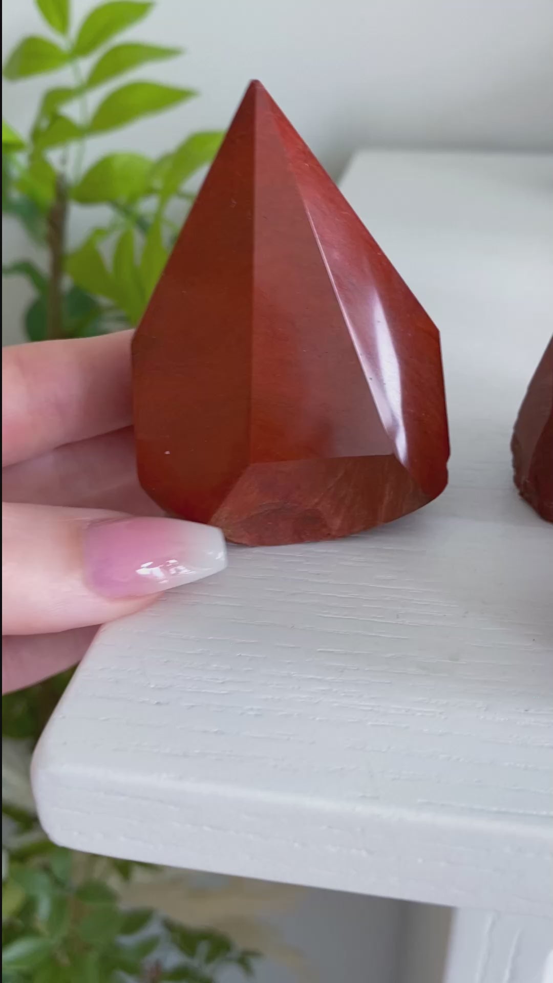 Red Jasper Top Polish Point