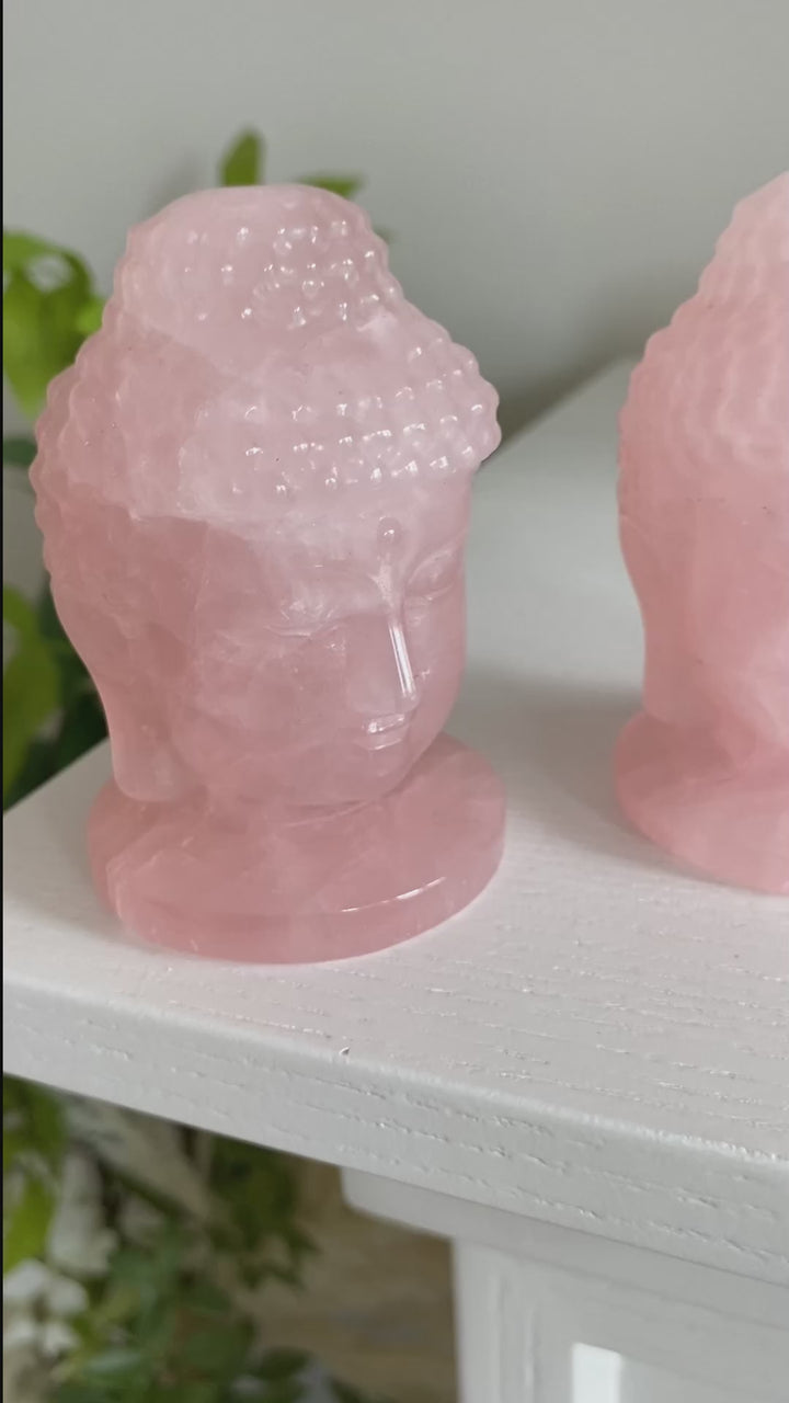 Rose Quartz Buddah Carving