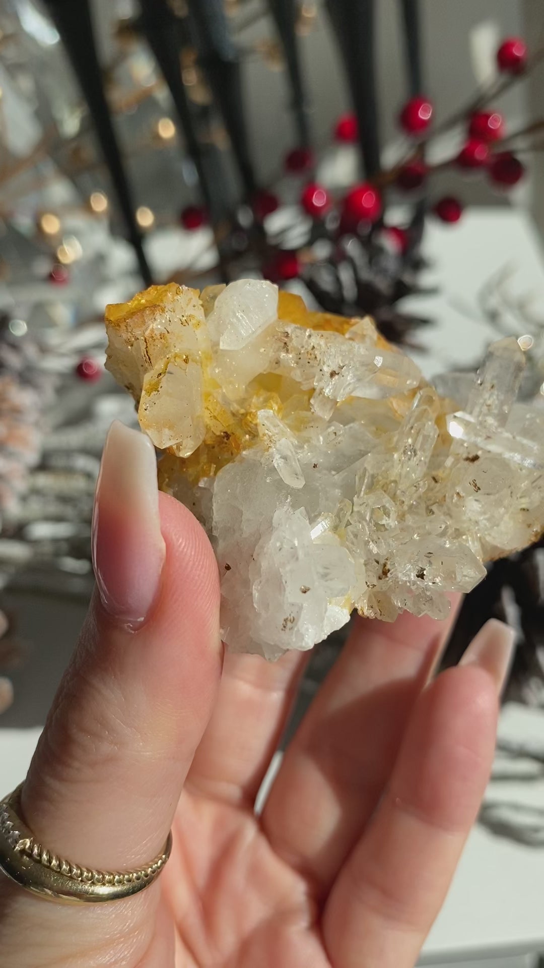 Quartz with Needles & Siderite #4