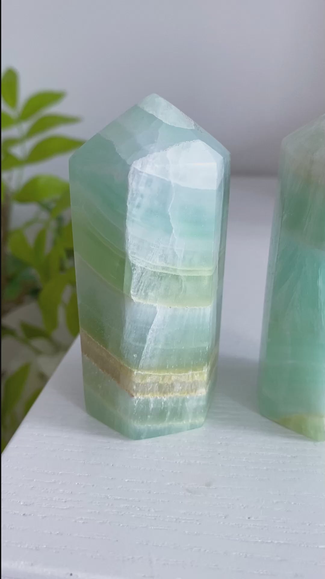 Pistachio Green Calcite Tower