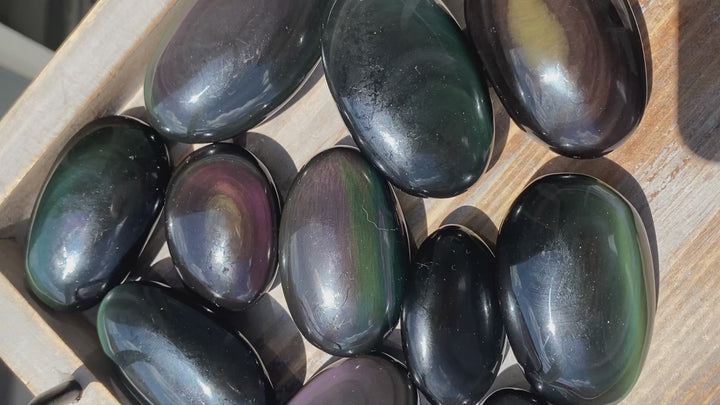 Rainbow Obsidian Palm Stone