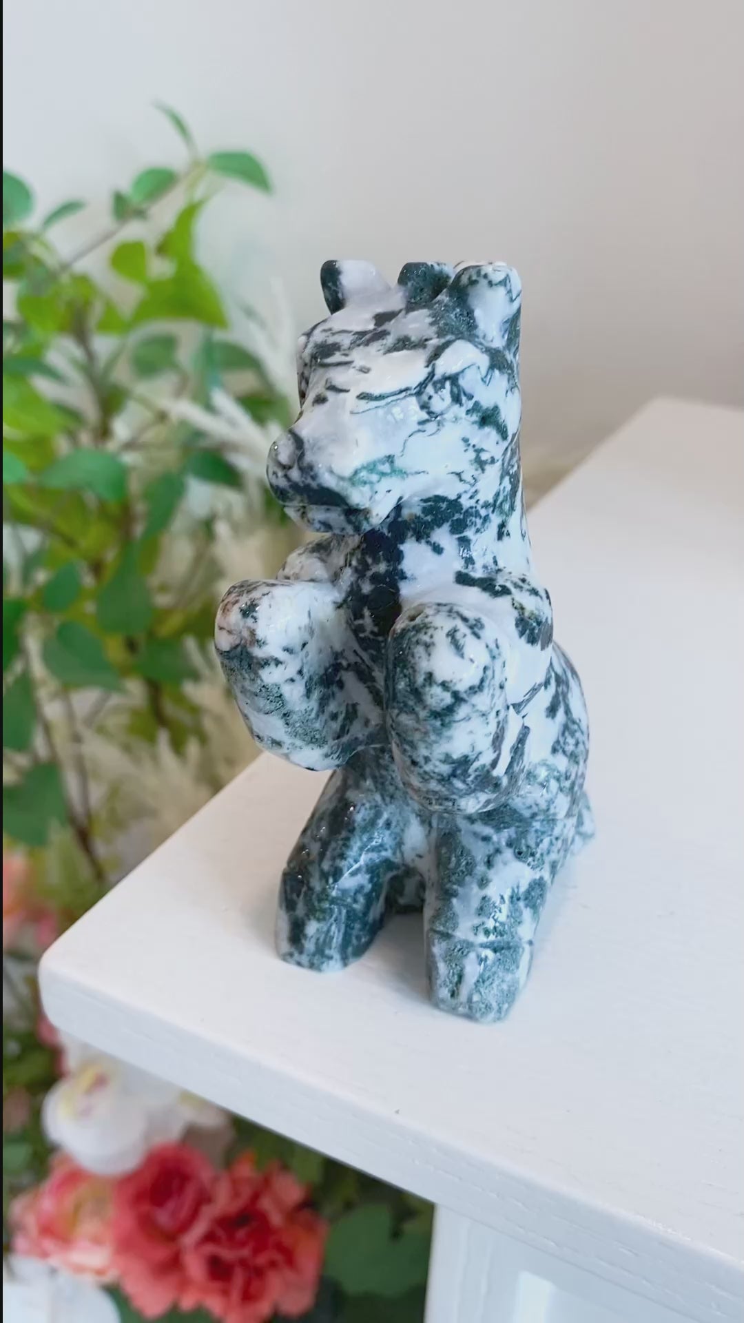 Large Moss Agate Horse 