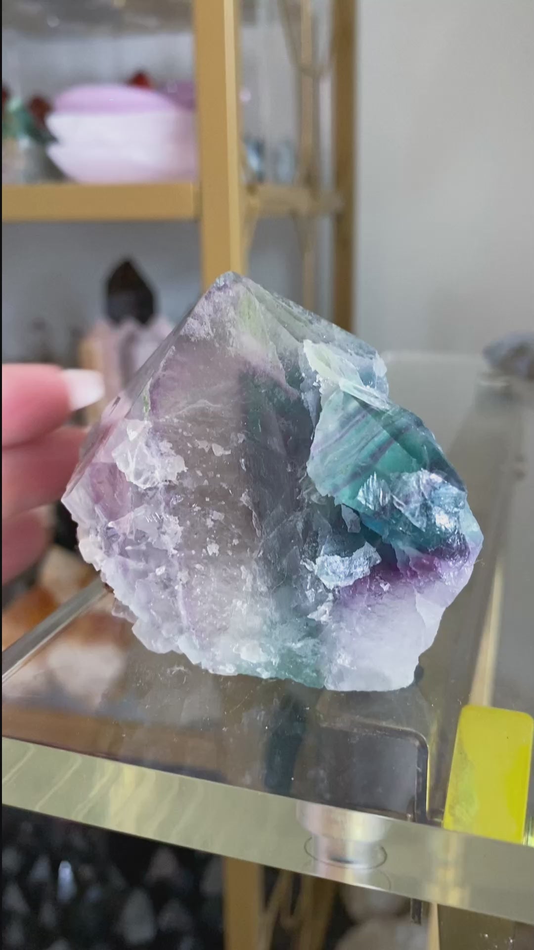 Big Lava Inclusion Rainbow Fluorite Point #5